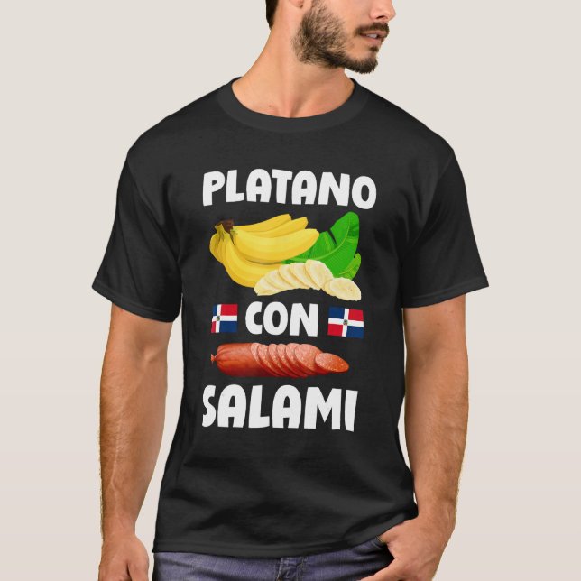 T-shirt Dominicana Flag RD Dominican Republic Food Mangu P (Devant)