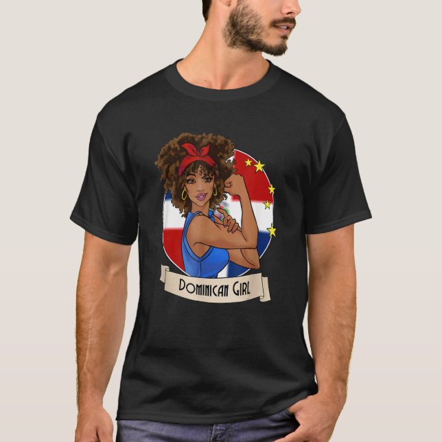 T-shirt Dominicana Girl Dominicanan Mujer Republica Domini (Devant)
