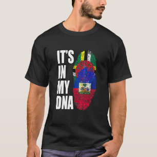 T-shirt Dominique Et Haïti Mélangent L'ADN Patrimoine Du