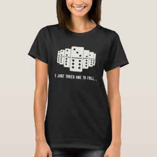 T-shirt Domino Effect Falling Domino Tiles Retro Board Gam