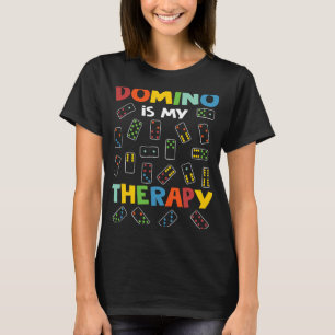 T-shirt Domino est My Therapy Dominoes Master Game Players