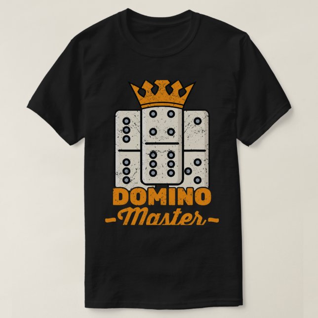 T-shirt Dominoes Domino Master Tournament Joueur Hobby (Design devant)