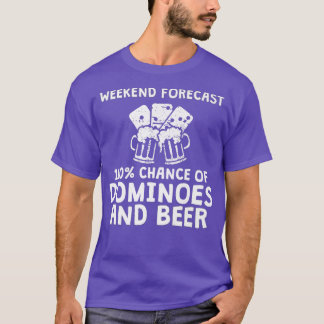 T-shirt Dominoes Funny Dominoes Joueur Fin de semaine de l