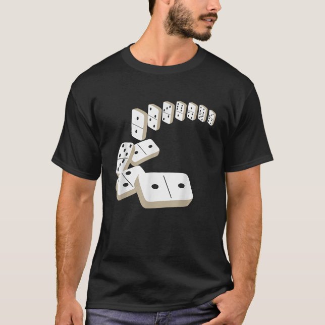T-shirt Dominos Carreaux Domino Joueur Dominos Lover (Devant)