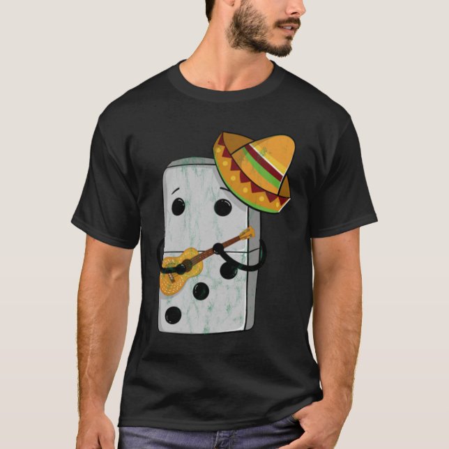 T-shirt Dominos de train mexicain amusant (Devant)