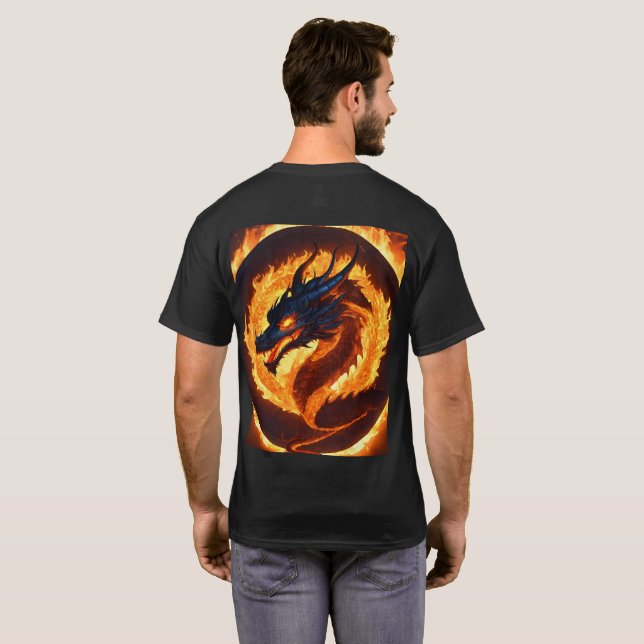 T-shirt dommage au dragon (Dos entier)