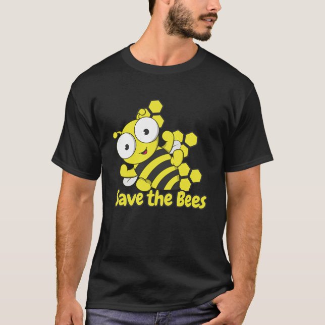 T-shirt Don d'abeilles de miel pour apiculteurs sur le mon (Devant)