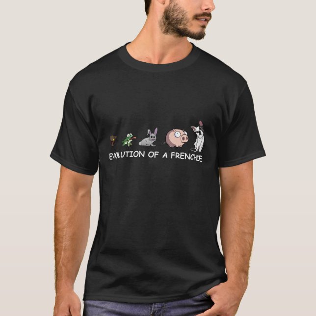 T-shirt Don de chien| Évolution D'Un Français (Devant)
