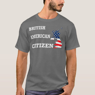 T-shirt Don de citoyenneté US drapeau britannique Naturali