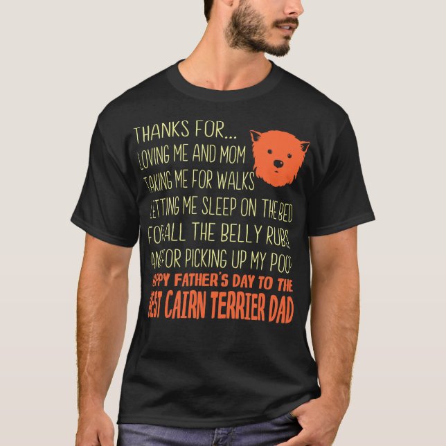 T-shirt Don de Fête des pères de Cairn Terrier (Devant)
