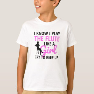 T-shirt Don De Joueuses De Flûte Pour Femmes  Flute Fluti