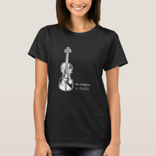 T-shirt Don de musique country Fiddle Not Violin Bluegrass