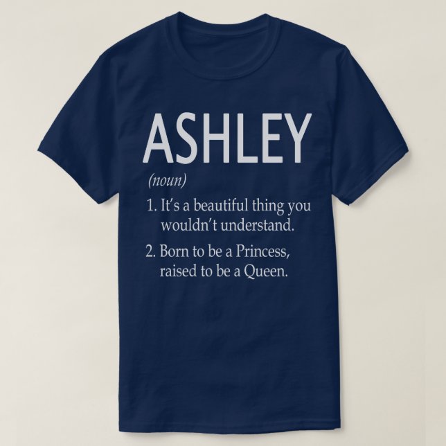 T-shirt Don de nom Ashley (Design devant)