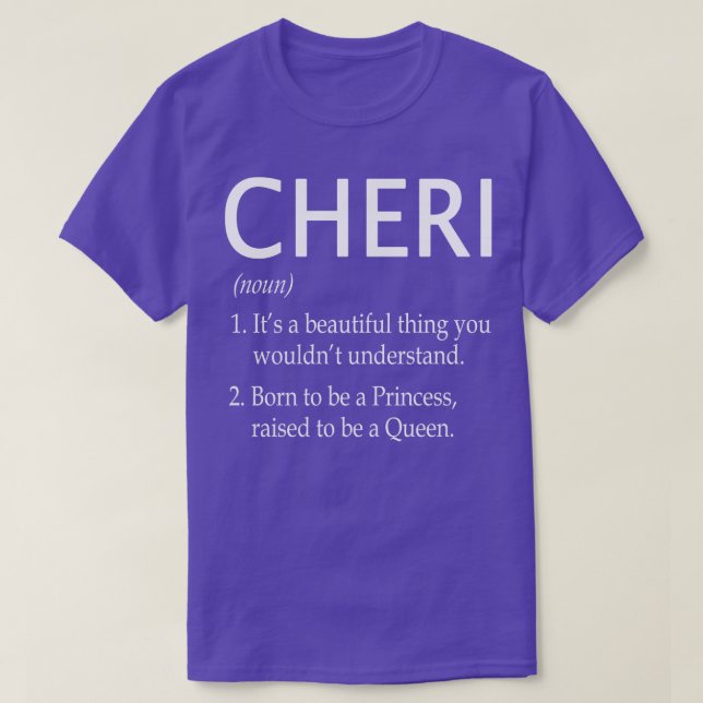 T-shirt Don de nom Cheri (Design devant)