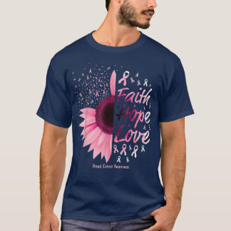 T-shirt Don de sensibilisation au cancer du sein Foi chrét