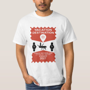 T-shirt Don de vacances Destination Suisse