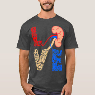 T-shirt Don d'organes du rein Aimer Dialyse Patients