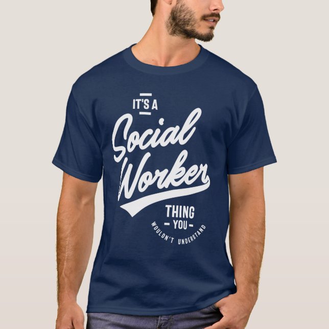 T-shirt Don d'un travailleur social Funny Titre de l'emplo (Devant)