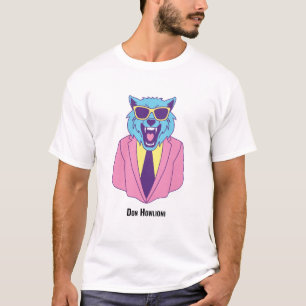 T-shirt Don Howlioni - Werewolf en costume rose
