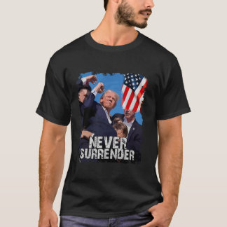T-shirt Donald Trump 2024 lutte contre l'élection du drape