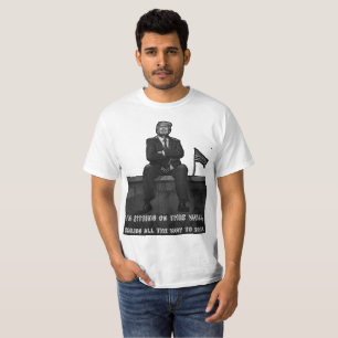 T-shirt Donald Trump 2024 Mur Art avec drapeau américain