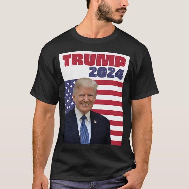 T-shirt Donald Trump 2024 Président des États-Unis (Devant)