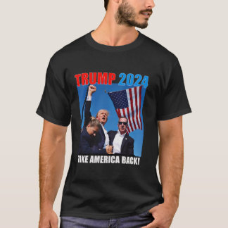T-shirt Donald Trump 2024 Reprendre le drapeau américain à