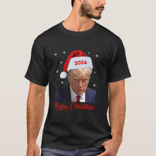 T-shirt Donald Trump 2024 Tir de Mug Trump Santa Hat Joyeu
