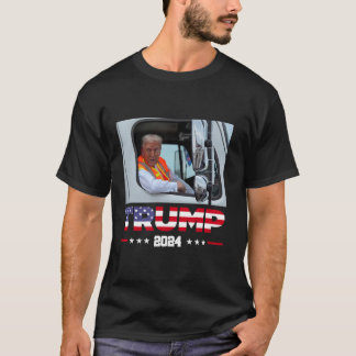 T-shirt Donald Trump à bord d'un camion à ordures