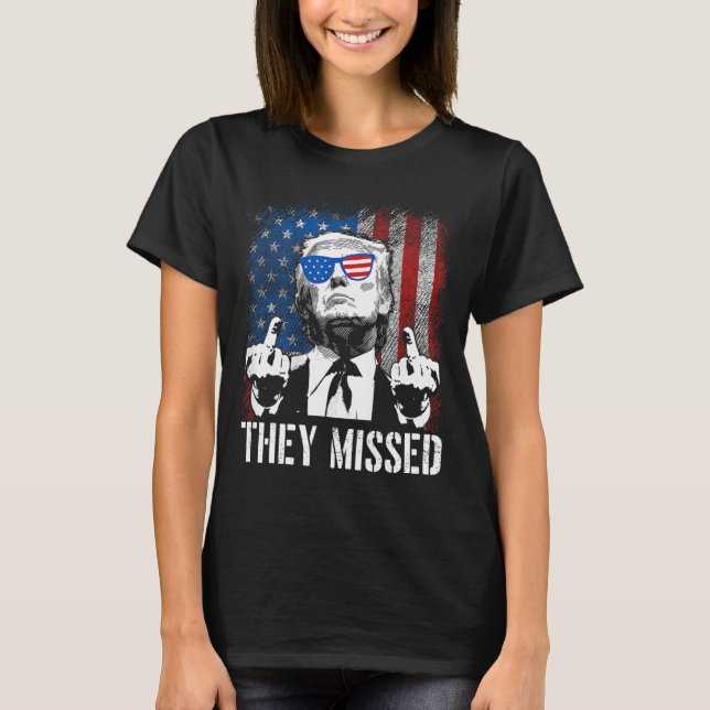T-shirt Donald Trump a manqué Trump 2024 États-Unis Amériq (Devant)