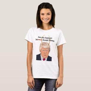 T-shirt Donald Trump avec des klaxons de diable d'atout