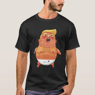 T-shirt Donald Trump bébé dans les couches ballon T Chemis