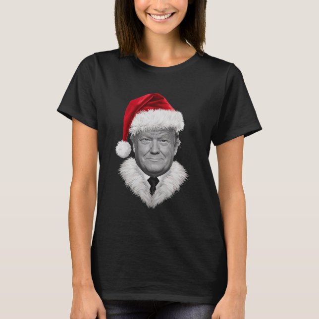 T-shirt Donald Trump Christmas Funny Santa Hat Don (Devant)