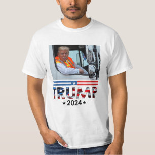T-shirt Donald Trump Dans L'Équipe De Camion De Poubelles