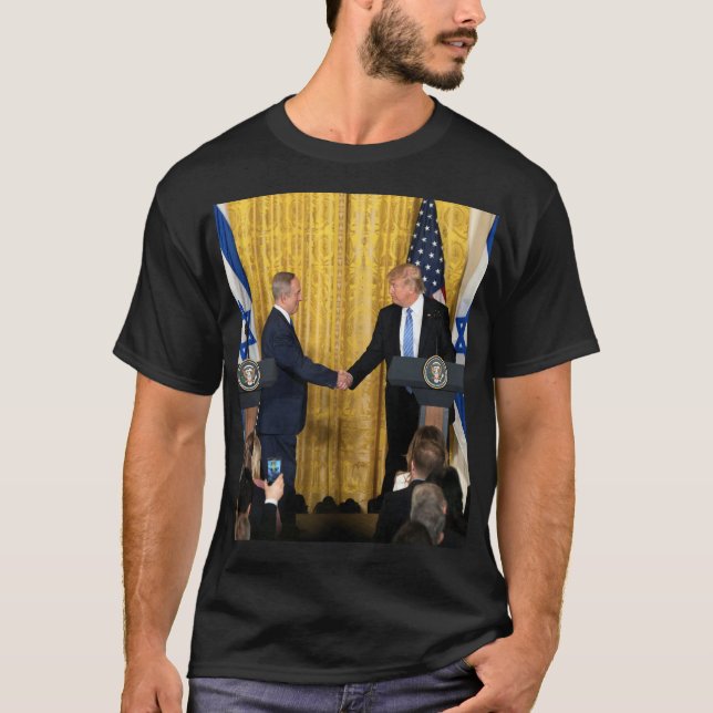 T-shirt Donald Trump En Israël Avec Bibi Netanyahu (Devant)