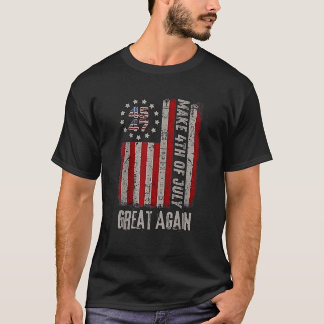 T-shirt Donald Trump Feu patriotique Faire 4 juillet G (Devant)