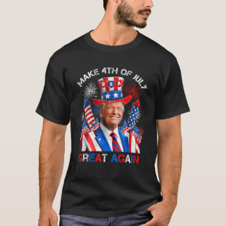 T-shirt Donald Trump Feu patriotique Faire 4 juillet G