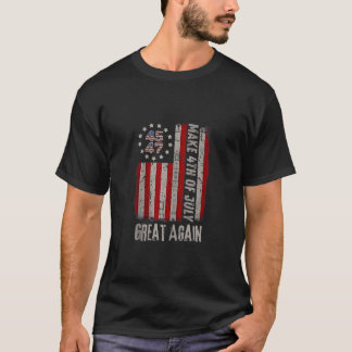T-shirt Donald Trump Feu patriotique Faire 4 juillet G