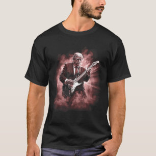 T-shirt Donald Trump jouant à la guitare de rock électriqu
