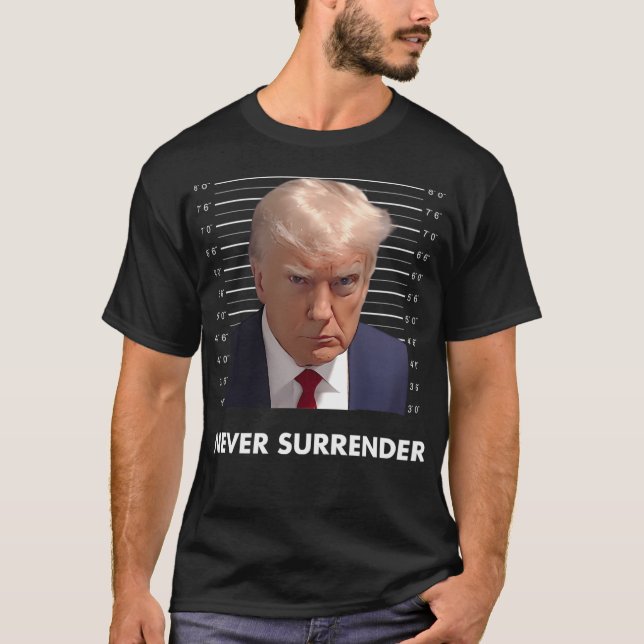 T-shirt Donald Trump Mugshot Pas coupable Trump Supporters (Devant)