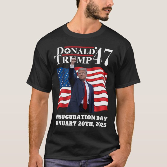 T-shirt Donald Trump Président Jour de l'investiture Victo (Devant)