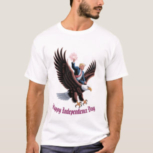 T-shirt Donald Trump Riding Patriotic Eagle Art Custom