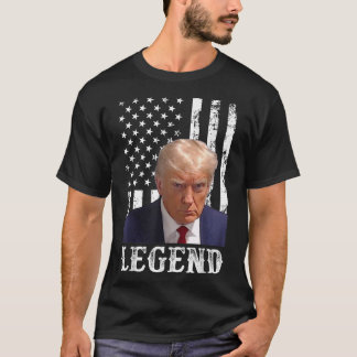 T-shirt Donald Trump Tiré sur le président Légende Amériqu