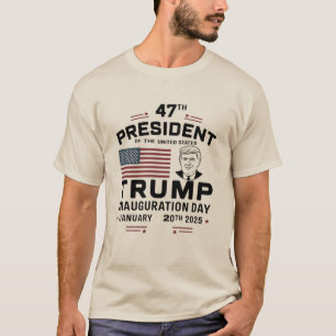 T-shirt Donald Trump Vance Jour de l'inauguration 2025 Mém