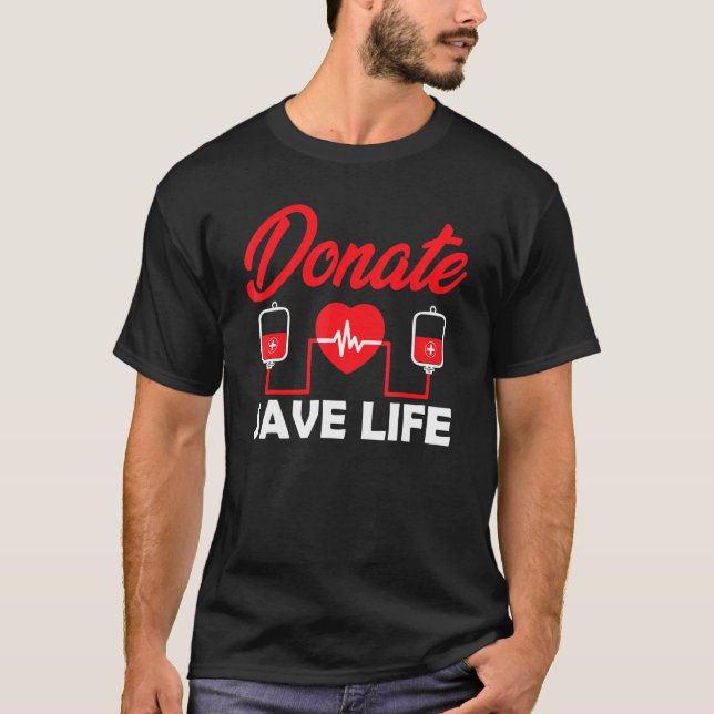 T-shirt Donateur de sang Trousse de phlébotomie Don Sauver (Devant)