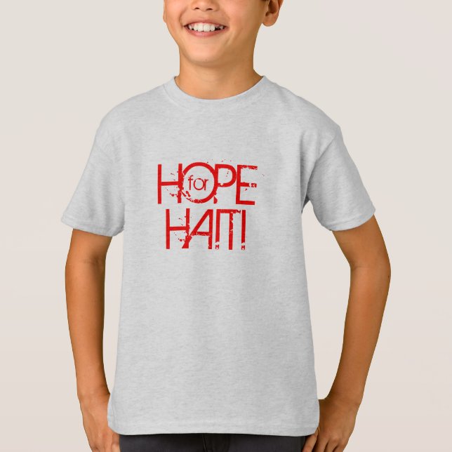 T-shirt DONATION D'ARC ! L'ESPOIR POUR le HAÏTI badine le (Devant)