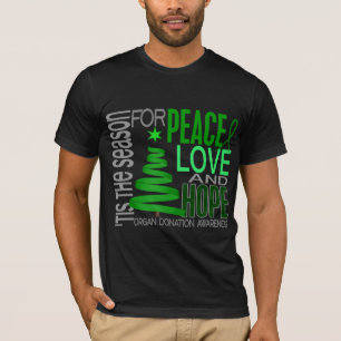 T-shirt Donation d'organe de vacances de Noël d'espoir
