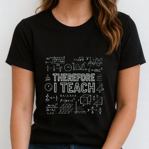 T-shirt Donc j'enseigne Tee; Professeur de mathématiques
