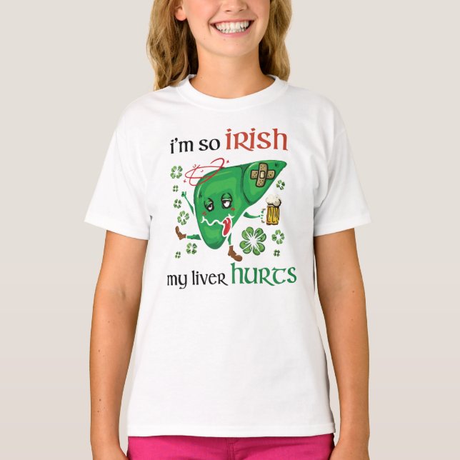 T-shirt Donc, mon foie me fait mal en Irlande (Devant)