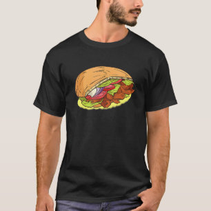 T-shirt Doner Kebab avec Sheep Kebab Salade Concombre Toma